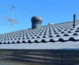 Bright, newly painted rooftop shining under the Sydney sun